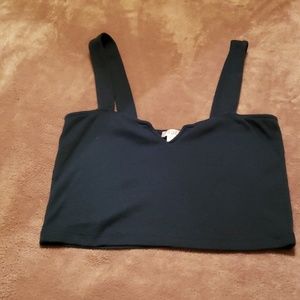 Hunter green crop top NWOT